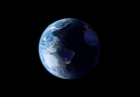 非常漂亮的地球旋转视频 可作为设计背景