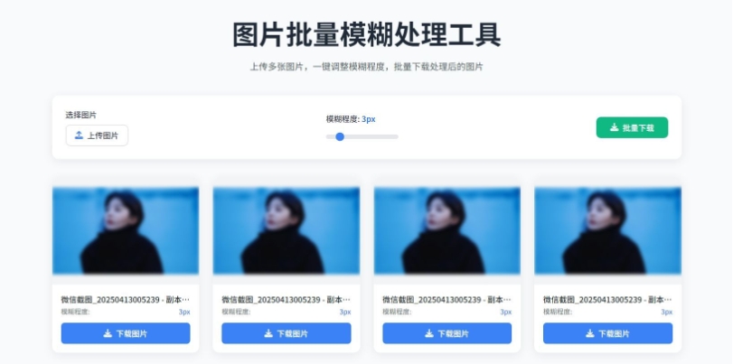 超级实用的图片模糊批量处理工具